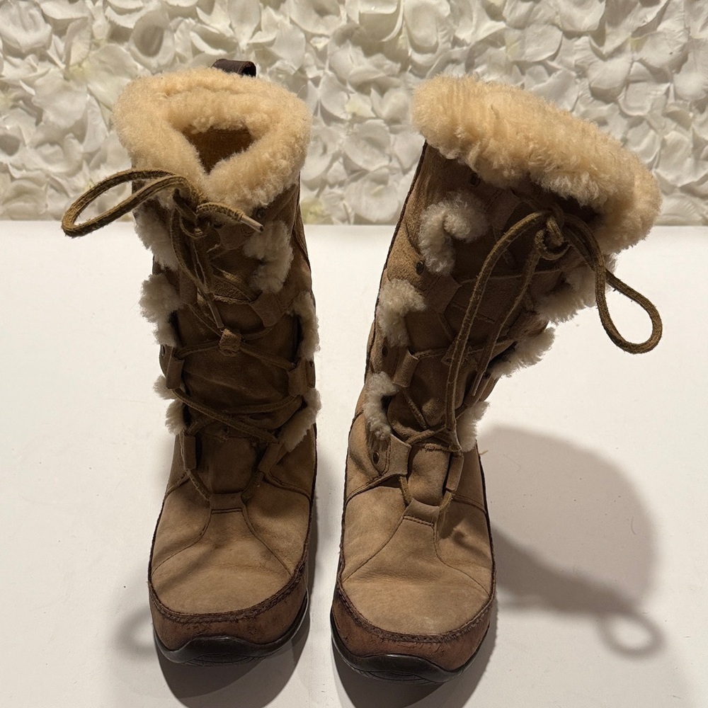 The North Face Brown Shearling Winter Boots